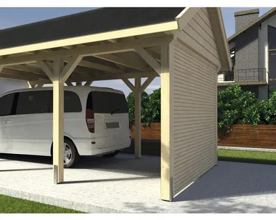 Produktbild von Rückwand wekaLine für Carports 270x217 cm natur