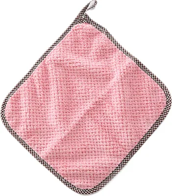 Produktbild von Küche super saugfähig Reinigungstoffauto Geschirrspülen hangable Lappen Weiches Handtuch-Rosa