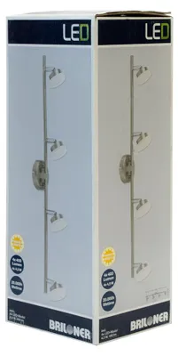 Produktbild von Briloner LED Wand- & Deckenstrahler Nickel 4 x 4,5W 1600lm warmweiß 3000K schwenkbar