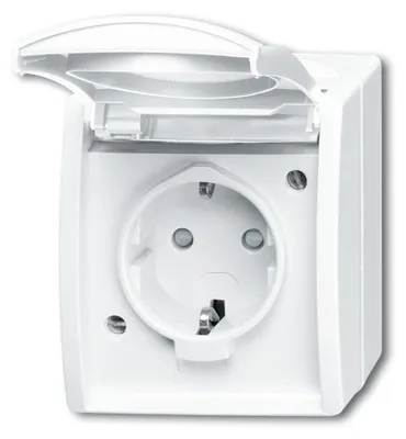 Produktbild von Busch-Jaeger Steckdose m.Klappdeckel 20 EBW-54 2CKA002083A0843