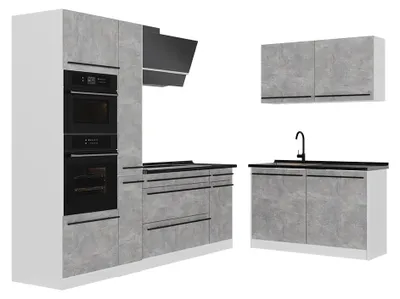 Imagen del producto de Cocina esquinera Vicco R-Line Hormigón/Blanco 230 x 120 cm encimera Antracita, Model 67505