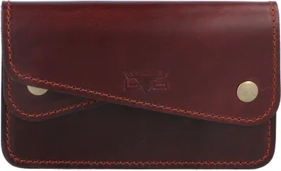 Produktbild von Mika Lederwaren Geldbörse Querformat, Sattelleder, braun, 15 x 9,5 cm