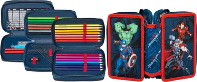 Produktbild von Avengers - Tripledecker, naplnený študentský kufrík