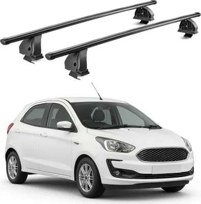 Image de Barres de toit transversales acier pour Ford KA+ Break 2016-2019 Noir 2Pcs