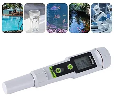 Immagine prodotto di Misuratore di salinità, tester per l'acqua degli acquari, 2-in-1, strumento per la misurazione della salinità