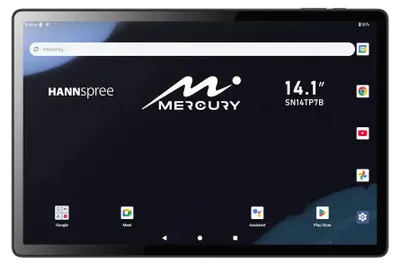 Zdjęcie produktu dla Hannspree Mercury, 35,8 cm (14.1"), 1920 x 1200 px, 128 GB, 6 GB, Android 15, Czarny