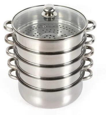 Produktbild von Elzusha - Dampfgarer aus Edelstahl mit Glasdeckel, 30 cm
