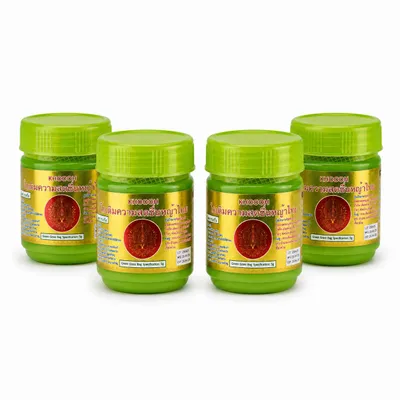 Produktbild von 4er-Pack KHOOOH Thai Green Grass Aroma-Inhalator – Kräuter-Riechdose, 5 g, KI-generiertes Bild