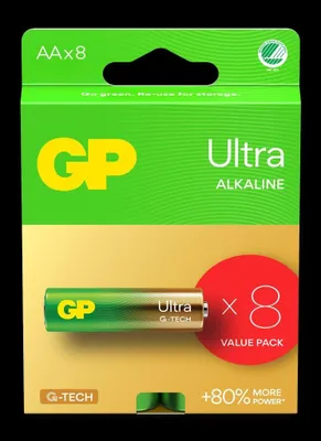 Zdjęcie produktu dla Bateria ultraalkaliczna GP AA, 15AU/LR6, 8 sztuk