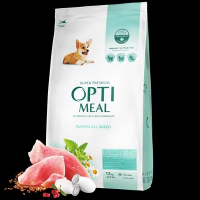 Produktbild von Optimeal Alleinfuttermittel für Welpen mit Truthahn für alle Rassen–12kg