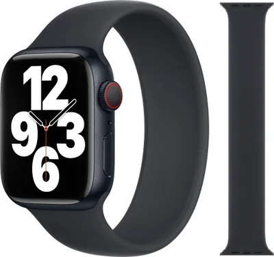 Produktbild von Original Apple Solo Loop Armband 42/44/45mm Größe 7 Midnight Gut