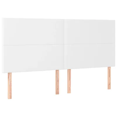 Produktbild von Kopfteil Weiß 180x5x118/128 cm Kunstleder