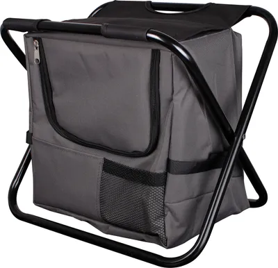 Faltbarer Anglersessel mit Kühltasche schwarz