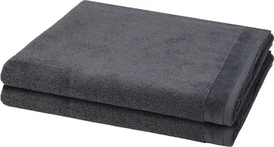 Produktbild von Möve Premium 2 X Duschtuch im Set Flauschige Handtücher aus 100% Premium-Baumwolle, Weiche Chenillebordüre für eleganten Look, Hochwertiger Kordelaufhänger für einfache Handhabung