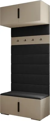 Produktbild von MEBLE KRYSPOL Inova 1 Flurmöbel-Set, 236,7x100x47cm - Kaschmir, Schwarz, Manila 18