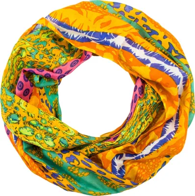 Produktbild von Sunsa Damen Loop Schal. Viskose Schlauchschal. Dünn Loopschal mit Blumendesign