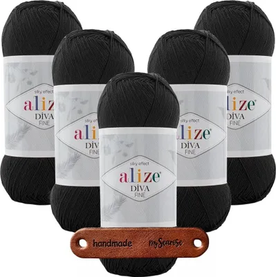 Produktbild von 5 x ALIZE DIVA FINE 60 MIT LABEL