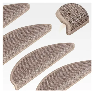 Produktbild von Stufenmatten selbstklebend 15 Stück 56x17x3cm dunkelbeige