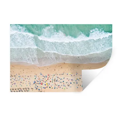 Produktbild von MuchoWow® Wandtattoo Wandsticker Wandaufkleber Meer - Strand - Sonnenschirme - Wasser - Sommer 30x20 cm Selbstklebend und Repositionierbar - Wierderverwendbar - Selbstklebend