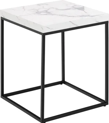 Produktbild von Barossa Couchtisch 40cm Marmor Nachbildung weiß.