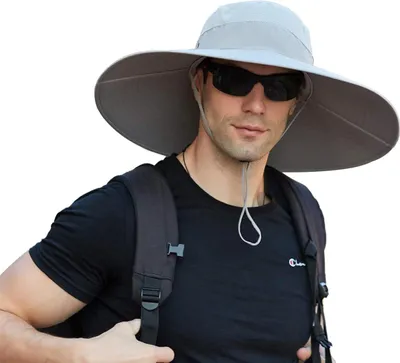 Produktbild von Superbreitkrempiger Fischerhut, UPF50+ wasserdicht, ideal zum Angeln, Wandern und Campen