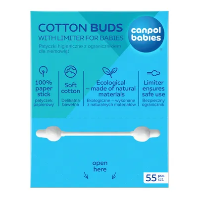 Produktbild von Canpol babies Sichere Wattestäbchen für Babys 55 St. 3/115