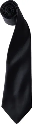 Produktbild von Premier Herren Satin-Krawatte, unifarben RW1152 (Einheitsgröße) (Schwarz)