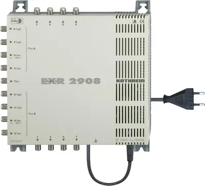 Obrázek produktu pro KATHREIN Multipřepínač 9/8 1xTerr. 8xSat-vstup kaskádovatelný napájecí zdroj EXR 2908