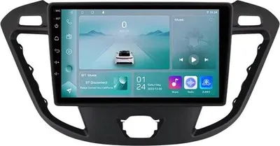 Zdjęcie produktu dla Radio samochodowe z Bluetooth i CarPlay do Ford Transit/Tourneo (2013–2021) – kompatybilne z Apple i Android – system stereo – system nawigacyjny – 1 GB pamięci RAM, 32 GB pamięci wewnętrznej
