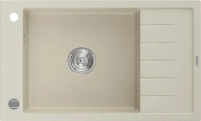 Immagine prodotto di Mexen Elias lavello in granito a 1 vasca con sgocciolatoio 795 x 480 mm, beige, sifone cromato - 6511791005-69