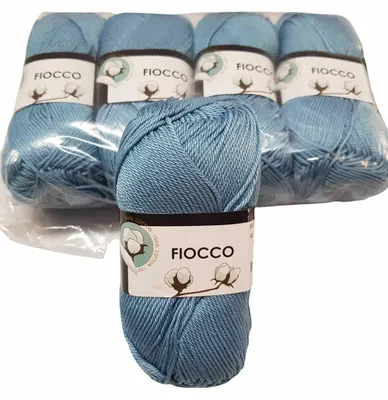 Katoenen garen lus lichtblauw 250 g Häkelnadeln Stricknadeln
