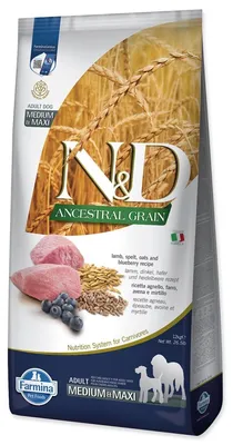 Zdjęcie produktu dla Farmina Pet Food N&D Ancestral Grain Canine, Dorosły, Gigant (> 45 kg), Jagnięcina, 2,5 kg