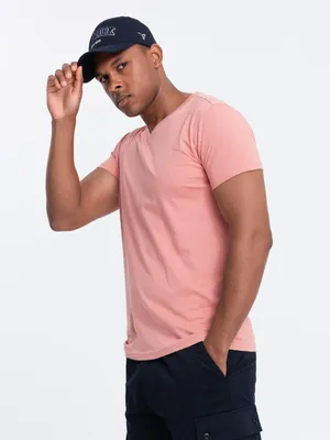 Produktbild von Ombre Clothing Kurzarmhemd für Männer Heman rosa S