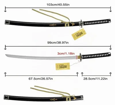 Obrázok produktu pre Dekoratívny samurajský meč z bambusu, dĺžka 103 cm, s pošvou a stojanom | Dekorácia v štýle katana do herne, kancelárie, obývačky alebo na cosplay – JT10320D