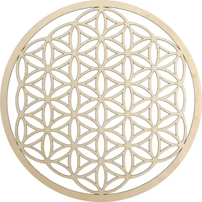 Produktbild von Blume des Lebens Wandschmuck aus Holz 6 cm