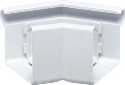 Produktbild von INEFA Rinnenwinkel 135 Grad kastenförmig Außenwinkel, PVC NW68 / 68mm Weiß Wulst außen, Verbindungsstück Dachrinnenzubehör,  Germany