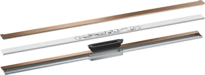 Immagine prodotto di hansgrohe AXOR Drain Set de finition caniveau, 1200mm pour montage mural, 42529310, 42529310
