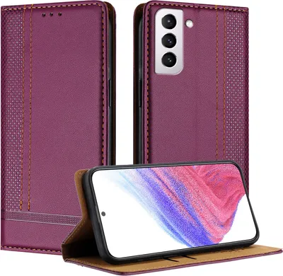 Immagine prodotto di Custodia per Samsung Galaxy S21+ 5G in pelle con funzione di supporto Viola