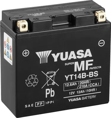 Image de YUASA Batterie sans entretien avec pack d'acide - YT14B-BS