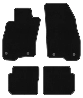 Obrázek produktu pro Velurové autokoberce pro: Fiat Punto 12' 2012-2018 (hatchback) – sada 4 ks, černé, na míru – Wielganizator BASIC