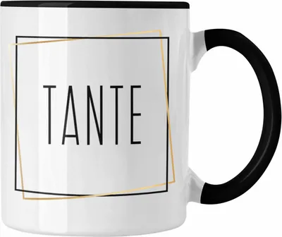Produktbild von Trendation - Beste Tante Geschenk Tasse Tante Geschenkidee Du Wirst Tante (Schwarz)
