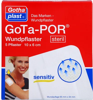 Produktbild von GoTa-POR Wundpflaster steril 100 mm x 60 mm, 5 St. Pflaster