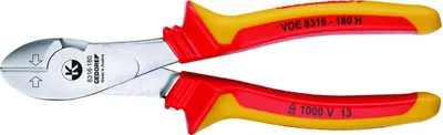 Produktbild von GEDORE VDE 8316-180 H VDE-Kraft-Seitenschneider 180 mm, Hüllenisolierung, 1550993
