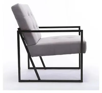 Produktbild von Wohnzimmer Sessel Lila Farbe Metallbeine Textil 1-sitzer Chesterfield