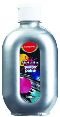 Image de Peinture pour affiches argent métallisé 300ml