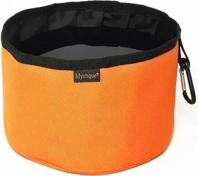 Produktbild von Mystique Reisetrinknapf Reisenapf mit Karabiner faltbar Faltnapf 2,0l orange