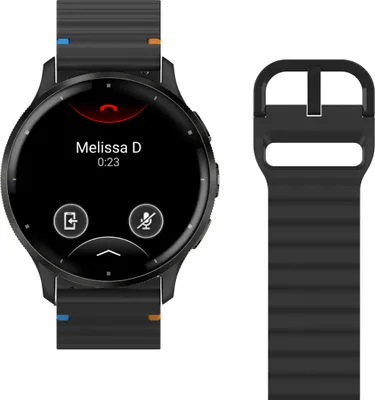 Image de Cazy Bracelet Compatible avec Garmin Watch (ActiveFlex) – Bracelets de Montre Connectée – Bracelet Universel Compatible avec Garmin Venu 3 / 4 (45mm) - Noir