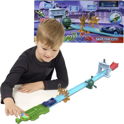 Obrázek produktu pro Závodní dráha PJ Masks s Catboyovým vozidlem.