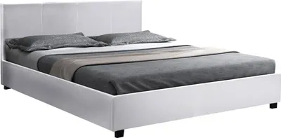 Obrázek produktu pro Manželská postel s podnožkou "Carla" - 140 x 190 cm - bílá