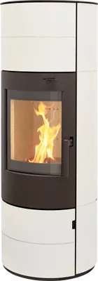 Produktbild von Kaminofen München XL Stahl creme weiß Style